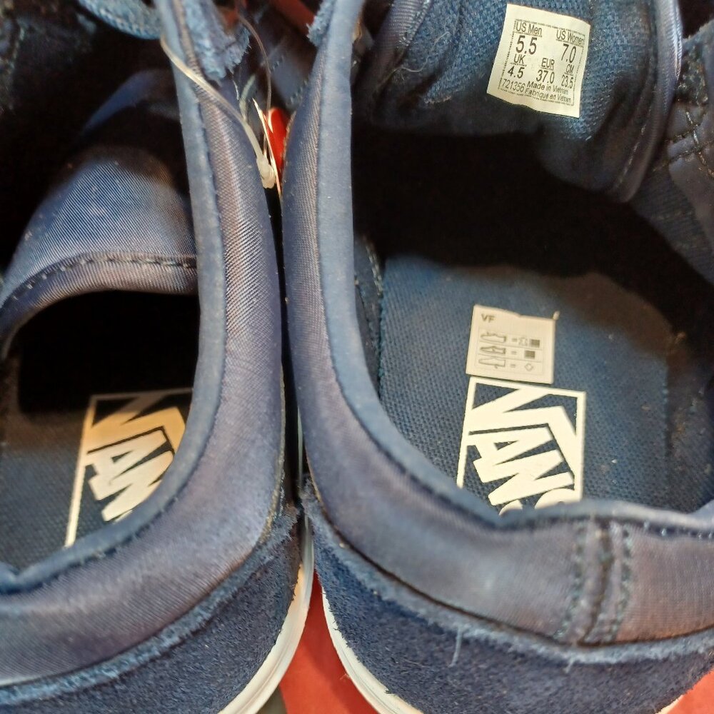 Vans Men's 5.5/Women's 7 Old Skool V Surplus Nylon Dress Blues/White VN0A3D29QE7 - Picture 6 of 12